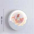Round wall sconce led bear and rabbit for children - D / Changeable