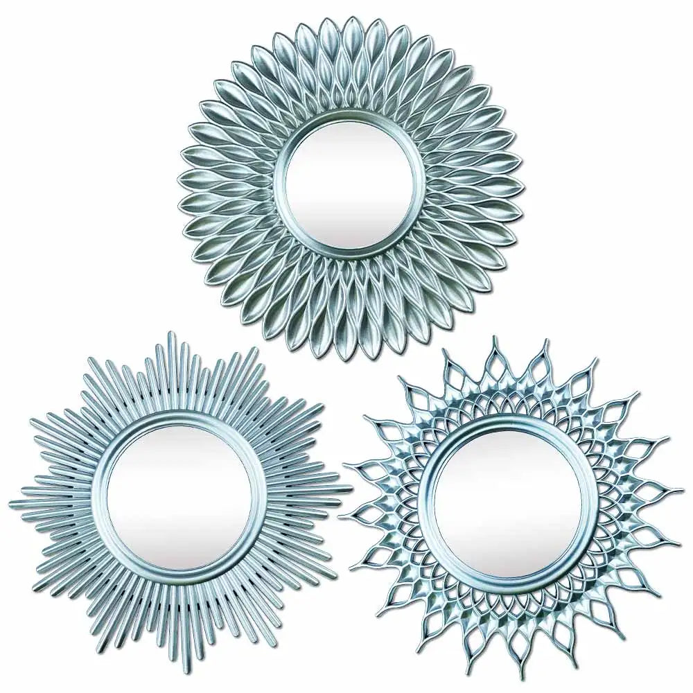 Stylish sun mirror vintage wall decoration aesthetic and design - Silver Sun Mirror 03