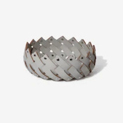 Luxury hand-made braided leather storage baskets - 4