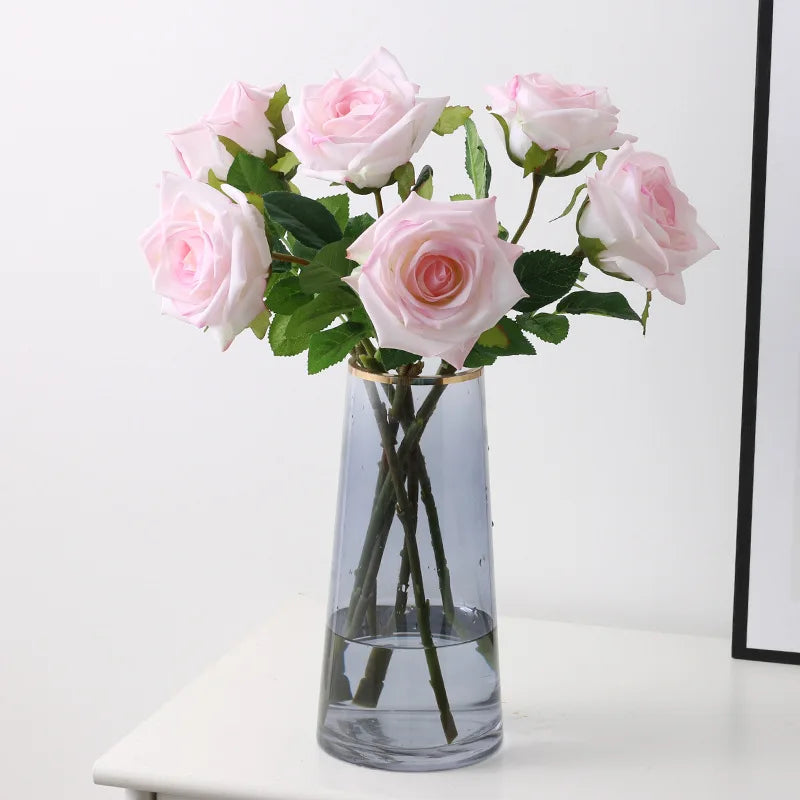 Artificial latex rose flowers for elegant decoration - view 2