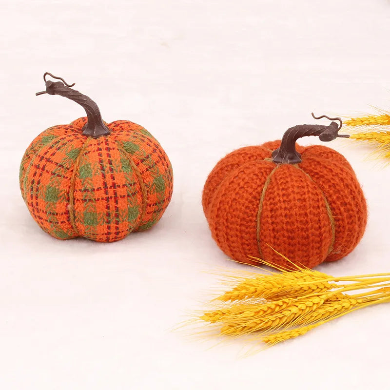 Decorative pumpkins in fabric for halloween thanksgiving and parties - view 2