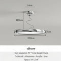 Modern light simple Nordic style aluminum with LED lights - Silver-D50cm / 3 couleurs