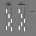 Modern led chandelier for elegant hanging lighting - 6 Lights / White Light