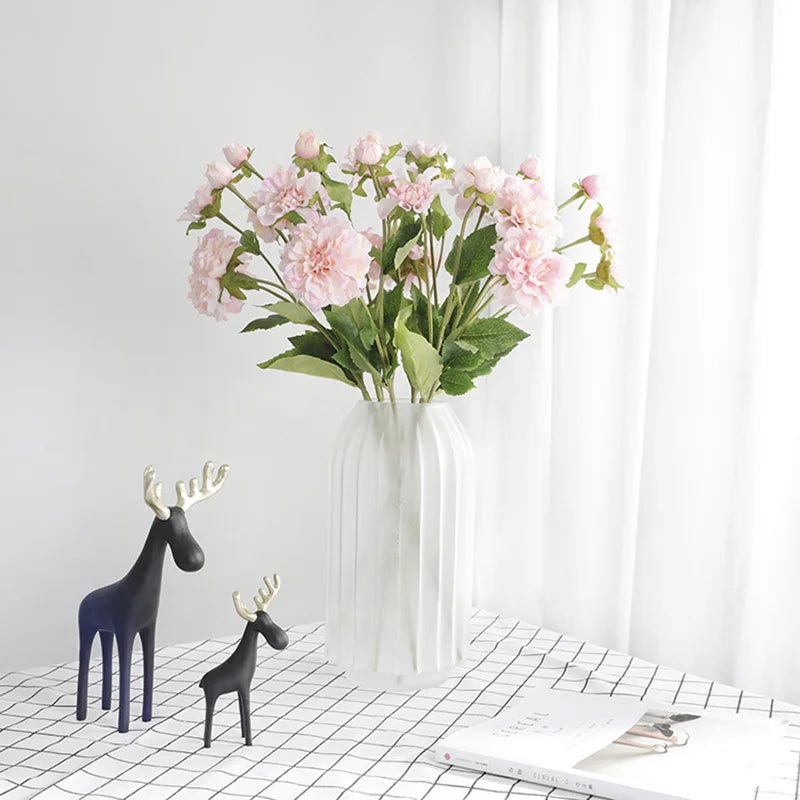 Artificial Sweet Three-Headed Peony Flower, Wedding Decoration, Simulation Peony Flower, Living Room and Office Decoration - view 3