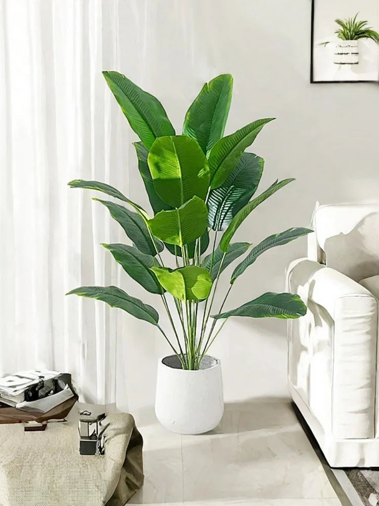 Artificial banana plants and tropical palms for festive decoration - 75 cm / 75 cm
