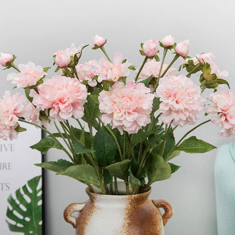 Artificial Sweet Three-Headed Peony Flower, Wedding Decoration, Simulation Peony Flower, Living Room and Office Decoration - view 6