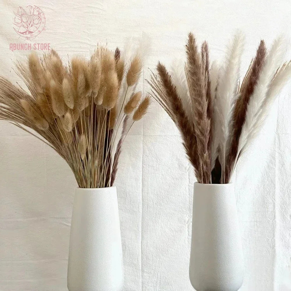 100 bouquets of grass of pampa for bohemian wedding decoration - view 3