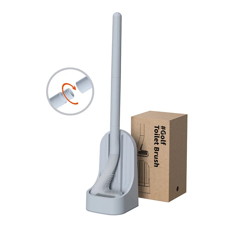 Silicone cleaning brushes with bathroom holder - Gray with Stand