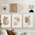 Geometric abstract canvas for modern wall decoration