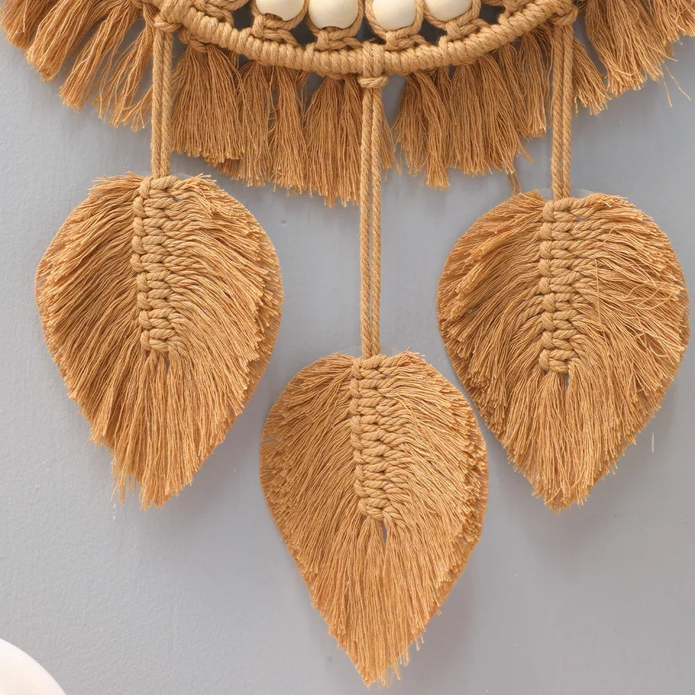 Decorative round wall mirrors hand woven for home - view 4