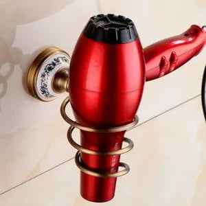 Solid brass accessories sets for retro bathroom - Hair Dryer Stand