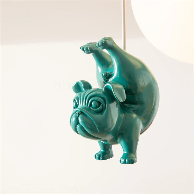Creative animal dog ceiling lamp in resin for fun decor - view 4