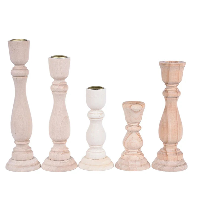 Candlesticks Holderng Decorations, Retro Wood Classic  Weddi candle holders home decor - view 6