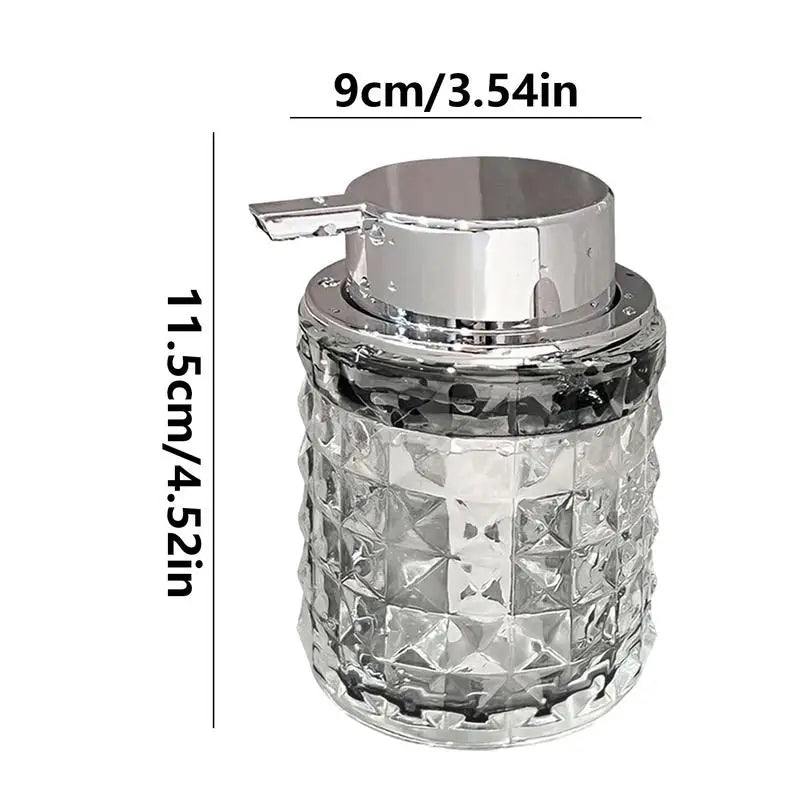 300ml Manual Soap Dispenser Transparent Glass Hand Sanitizer Bottle Container For Shampoo, Body Wash house Bathroom Accessories - view 6