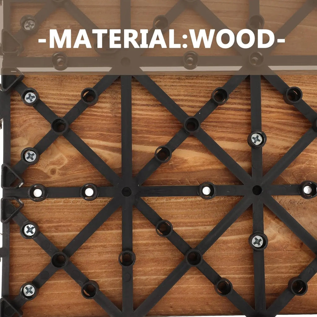 30cm Wood Interlocking Deck Tiles for Patios & Balconies - view 5