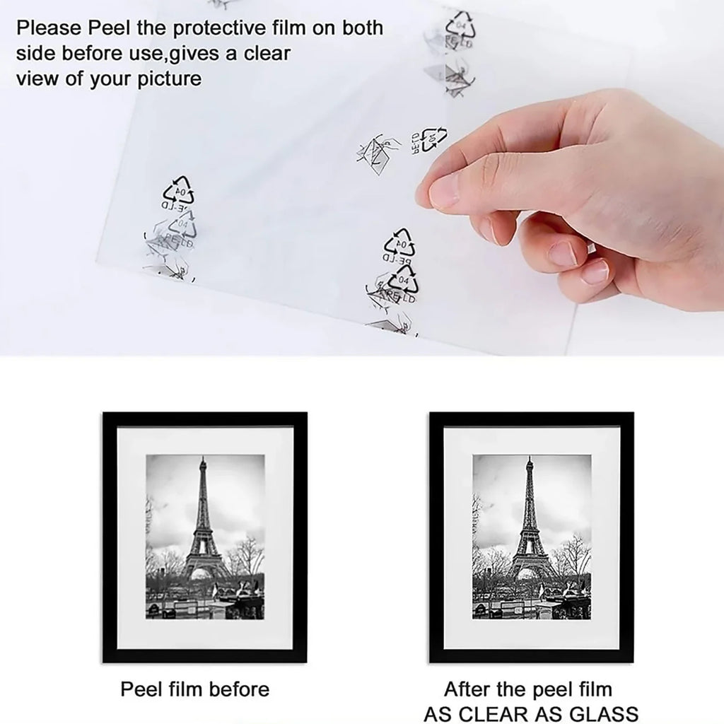 Versatile photo frames in different sizes, suitable for wall or table display, modern design, suitable for home (Black) - view 4