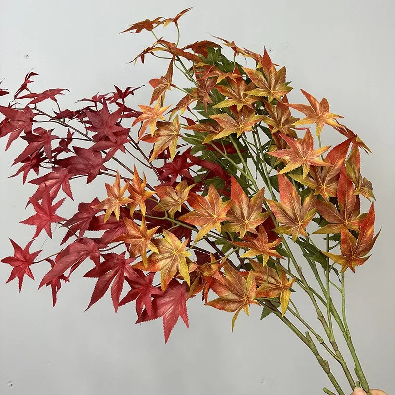 Artificial plants in decorative silk maple foliage for indoor use - view 5