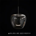Transparent glass led pendant light in modern design for interior decoration - C