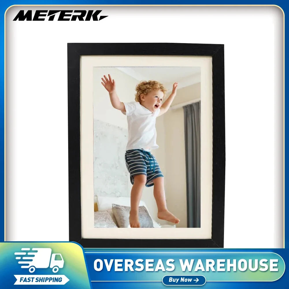 Wooden picture frames for children with artistic storage