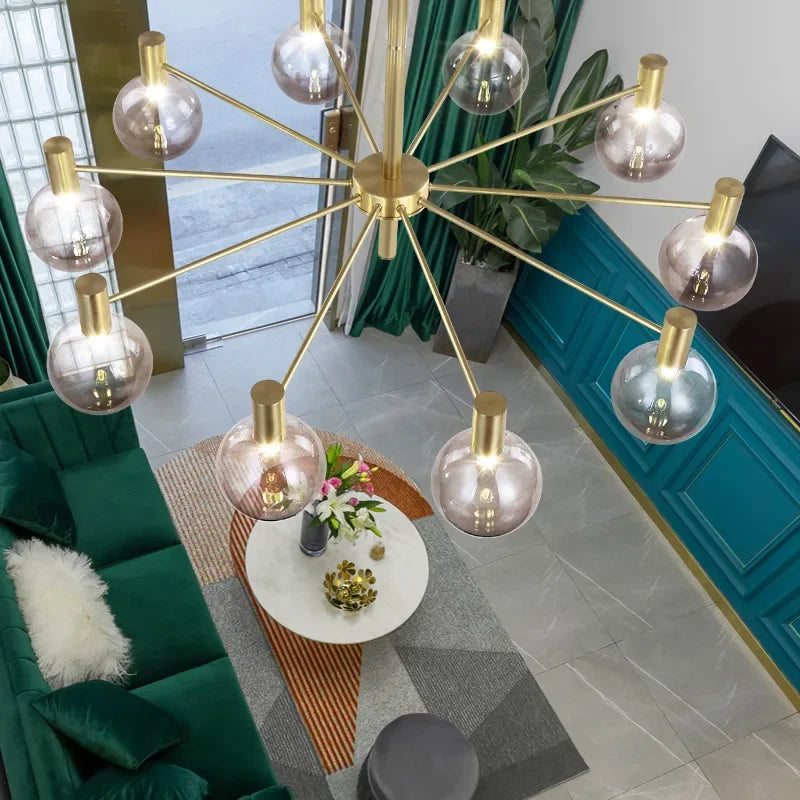Nordic minimalist pendant light in glass for modern decoration - view 4