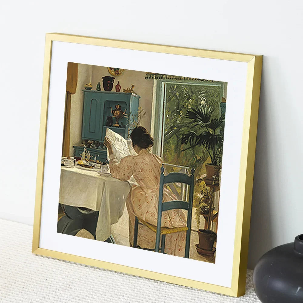 Aluminum photo frame to hang for decoration and gift - One / 20x20cm 8x8 inches