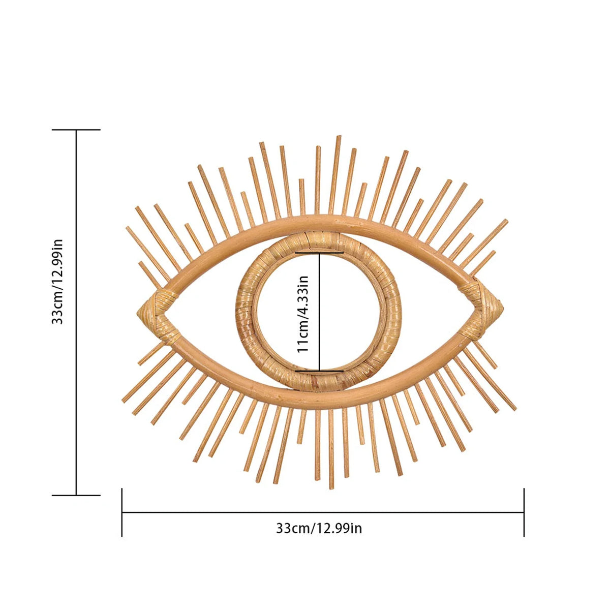 Rattan decorative mirror for a Nordic touch - Frame E Only