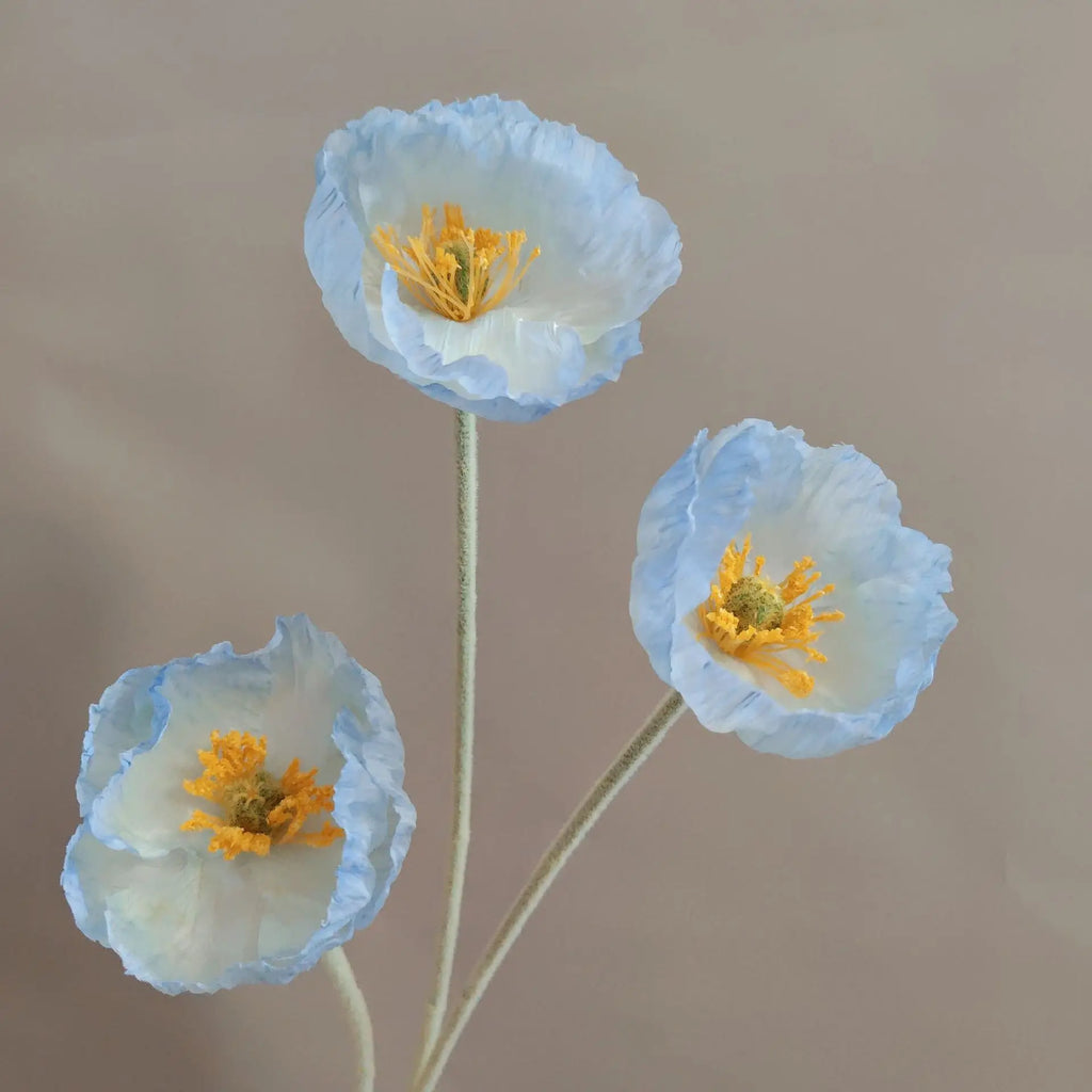 Artificial flower branch poppy for decoration and DIY - view 5