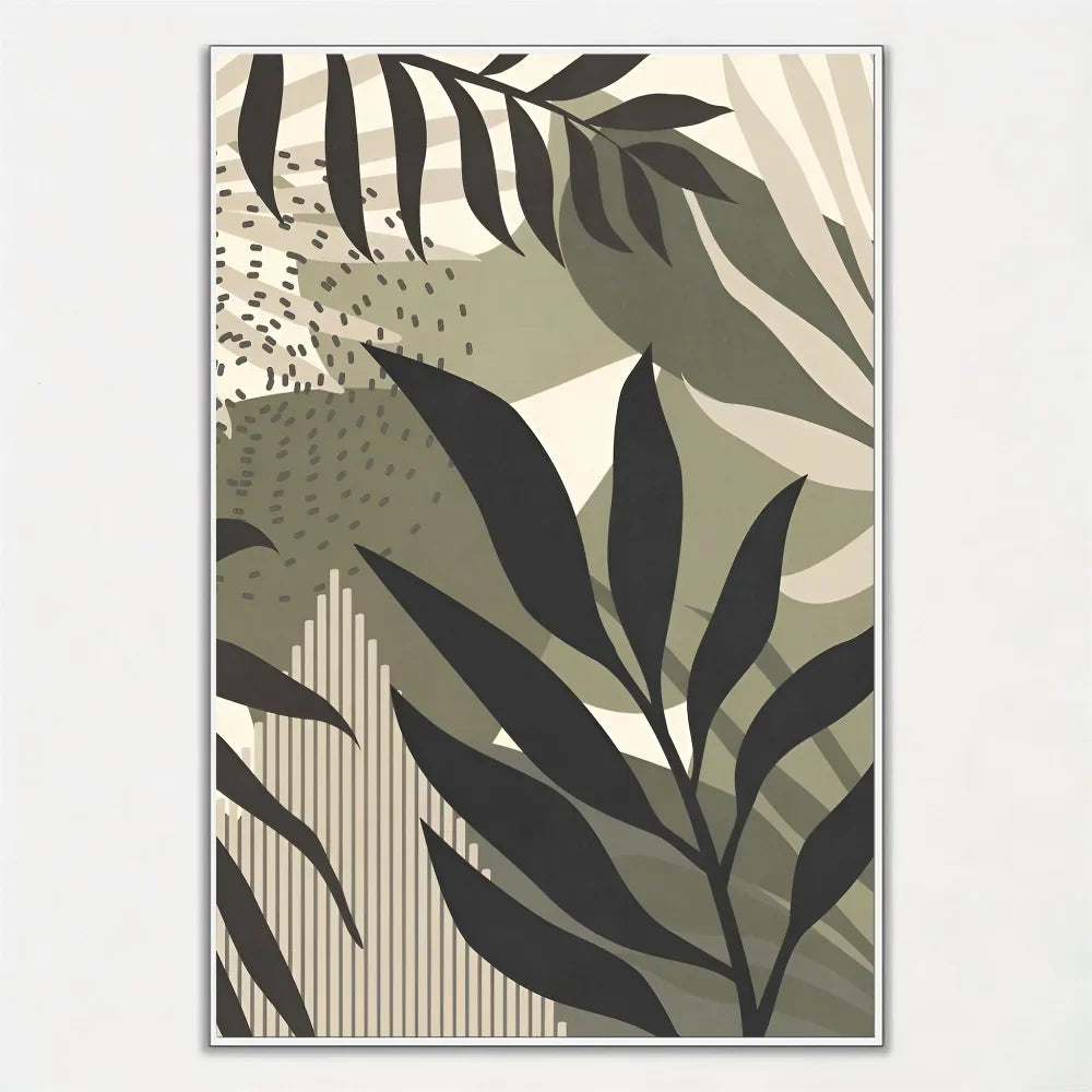 Palm Leaves Artistic Poster for Interior Decoration, Design Z3 - Z3 / 10x15cm Unframed