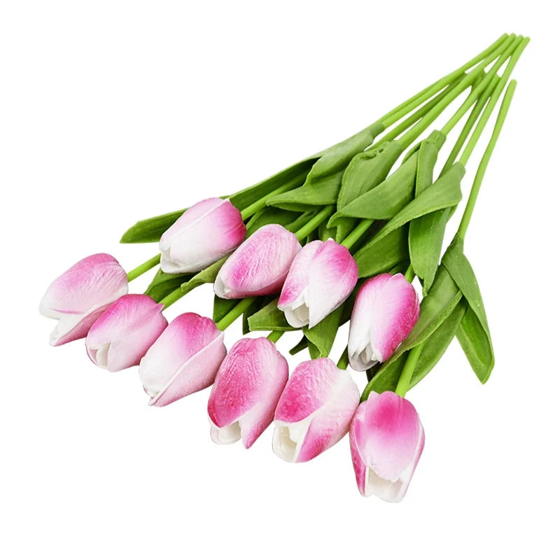 10 artificial tulips for wedding decoration and garden - O