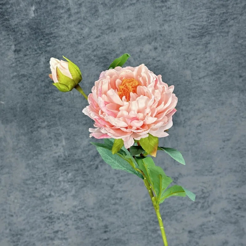 Retro peony silk flowers for wedding decoration party accessories - Light Pink
