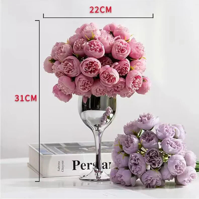 27 artificial peonies heads for wedding decorations and DIY - view 4