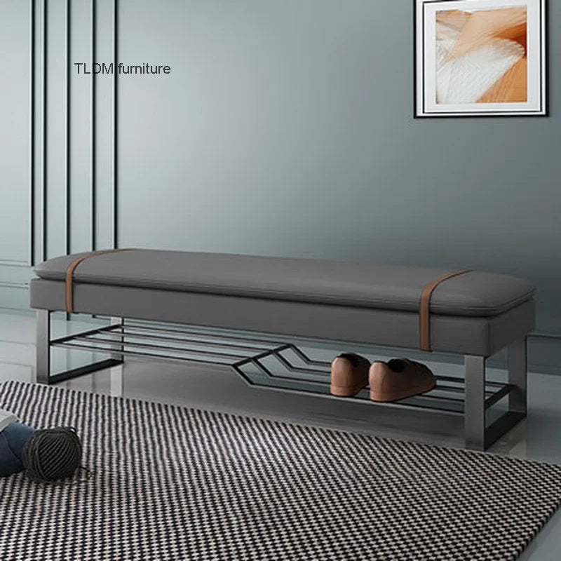 Minimalist desk with creative design poufs and benches - view 3
