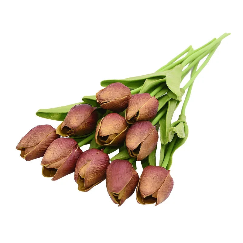 10 artificial tulips for wedding decoration and garden - T