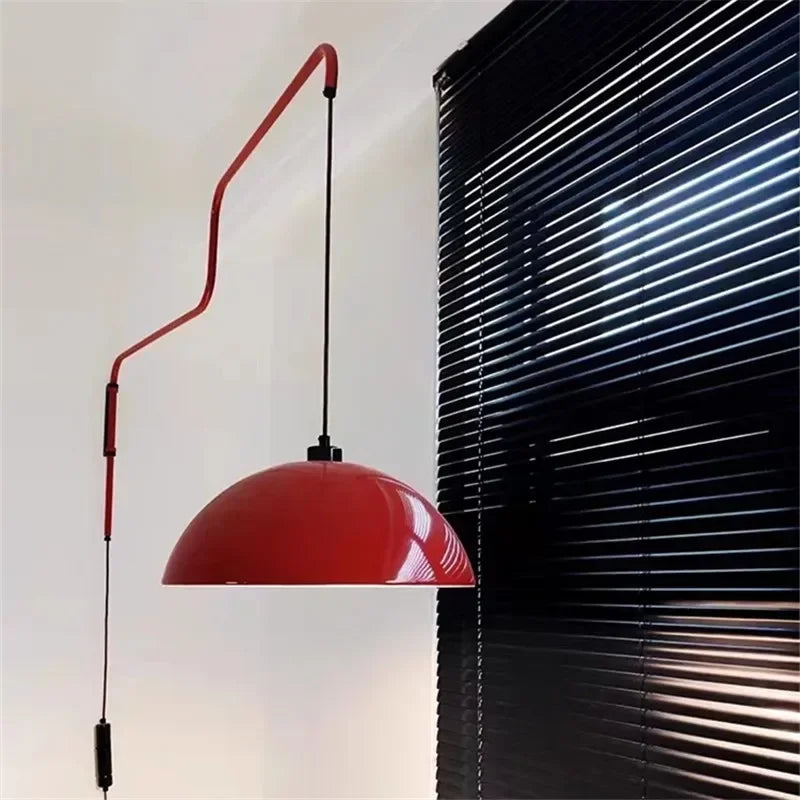 Rotary wall sconce design made of retractable luxury iron
