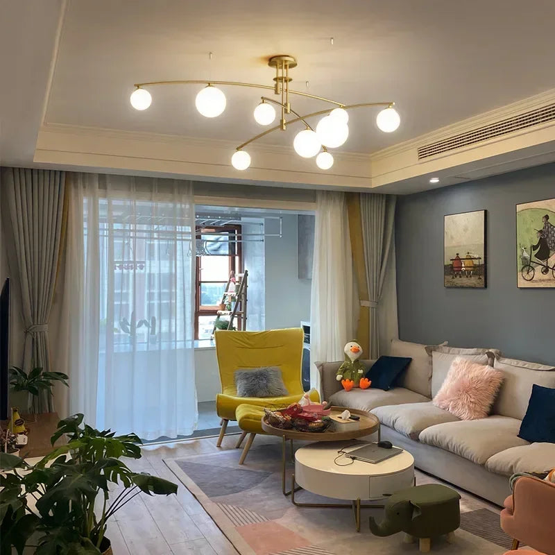 Modern glass chandelier Nordic style for interior decoration - view 5