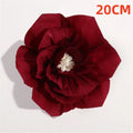 Large flower party decoration in red paper for festive events - Wine Red - 20CM