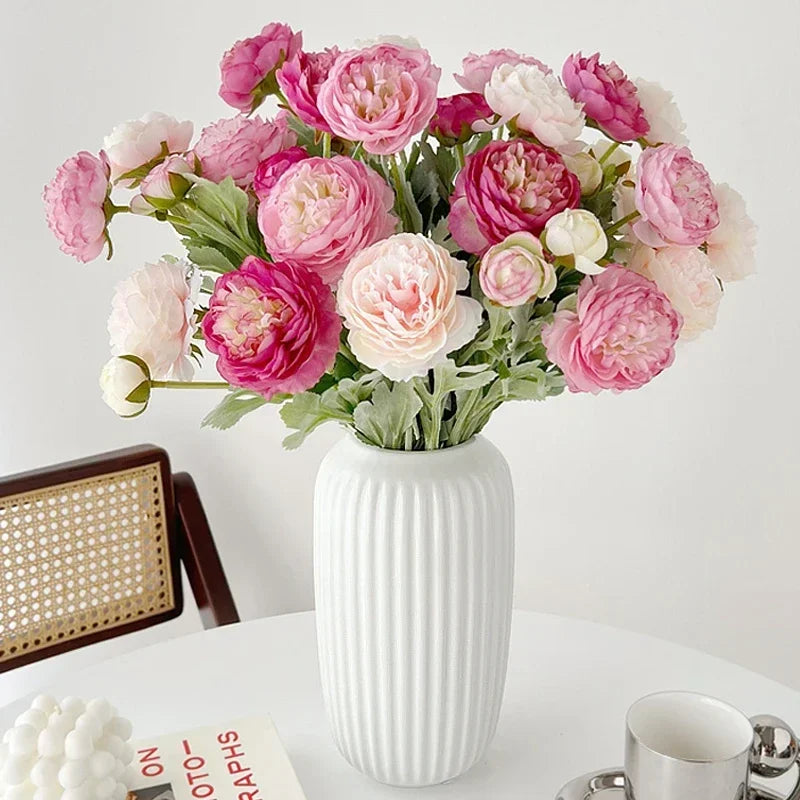 Bouquet of artificial peonies for wedding decoration party