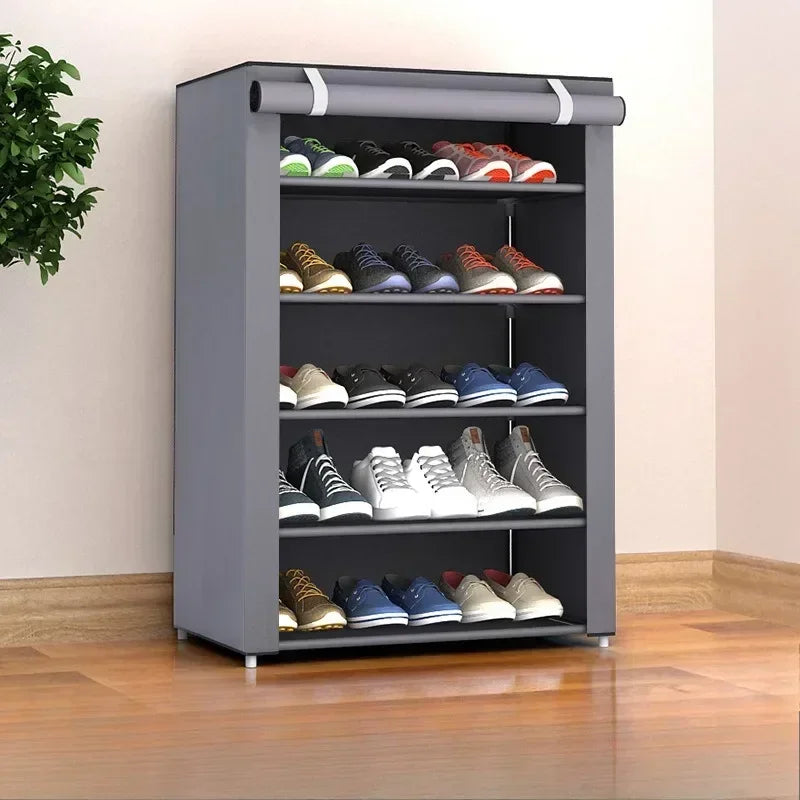 Multilayered shelf with economical and practical dust resistant shoes - view 6