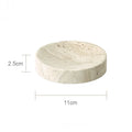 Elegant set of accessories in travertine for the bathroom - Soap dish B