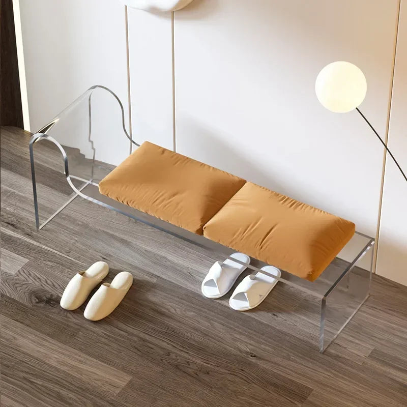 Nordic acrylic stool for minimalist interior decoration - view 2