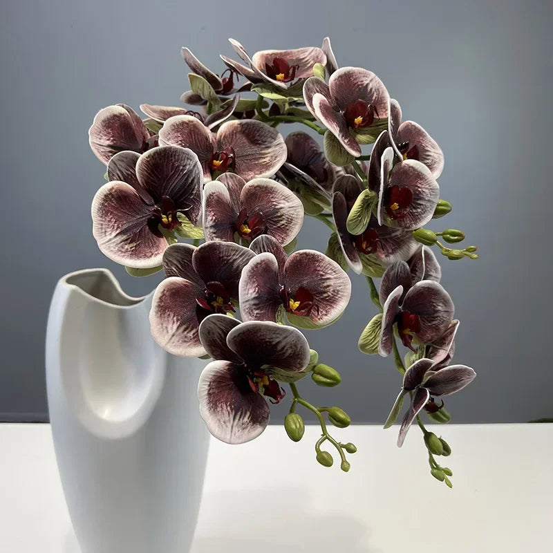 Artificial flowers orchid butterfly in cotton and silicone decorative - view 5