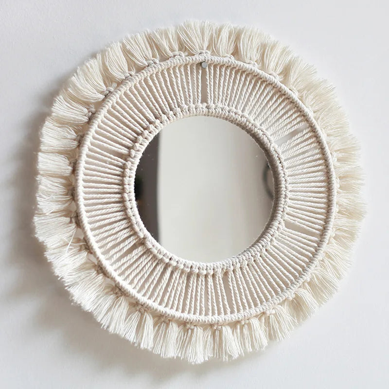 Decorative wall mirror Nordic style handmade bohemian - view 2