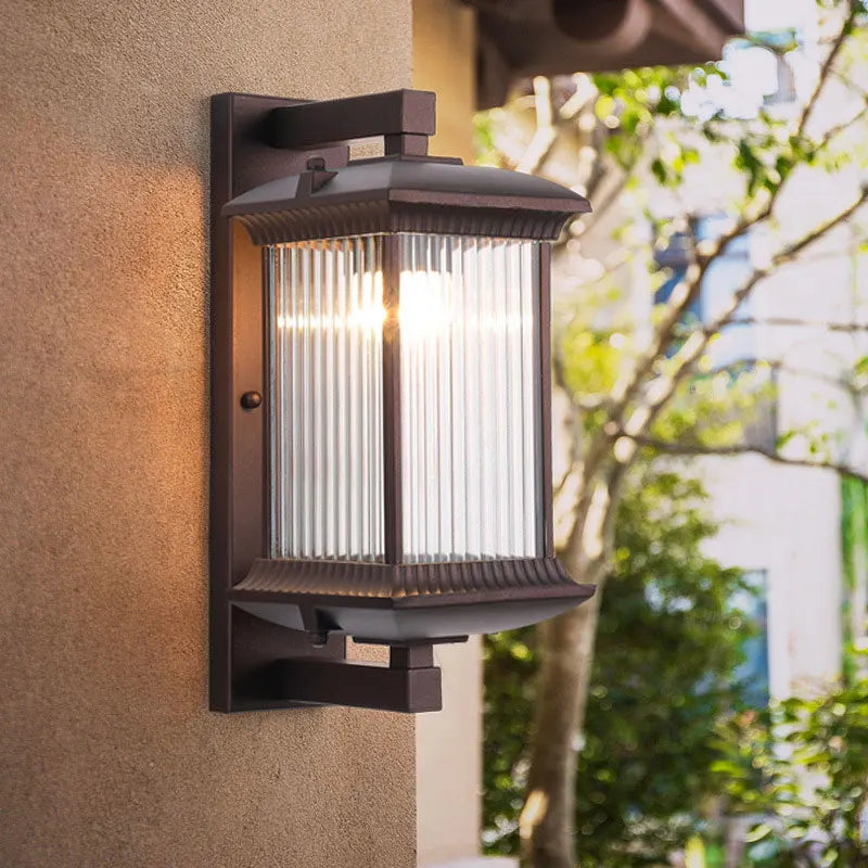 Outdoor wall sconce in waterproof metal for garden and porch - view 6