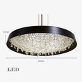 Chandelier in modern crystal black and white for interior decoration - Dimmable / Dia80cm