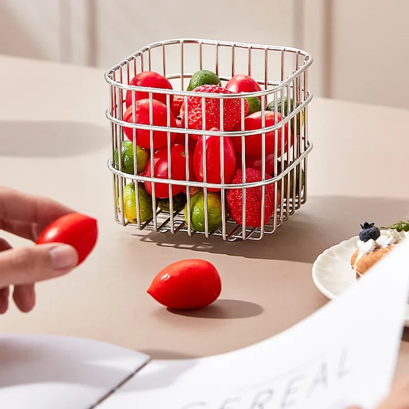 Stainless steel storage basket for fruit and vegetables - view 3