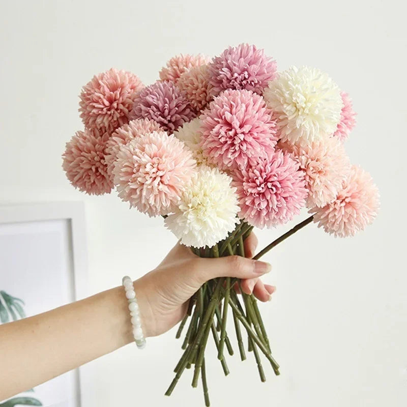 Bouquet of artificial flowers for wedding decoration and handicraft vases