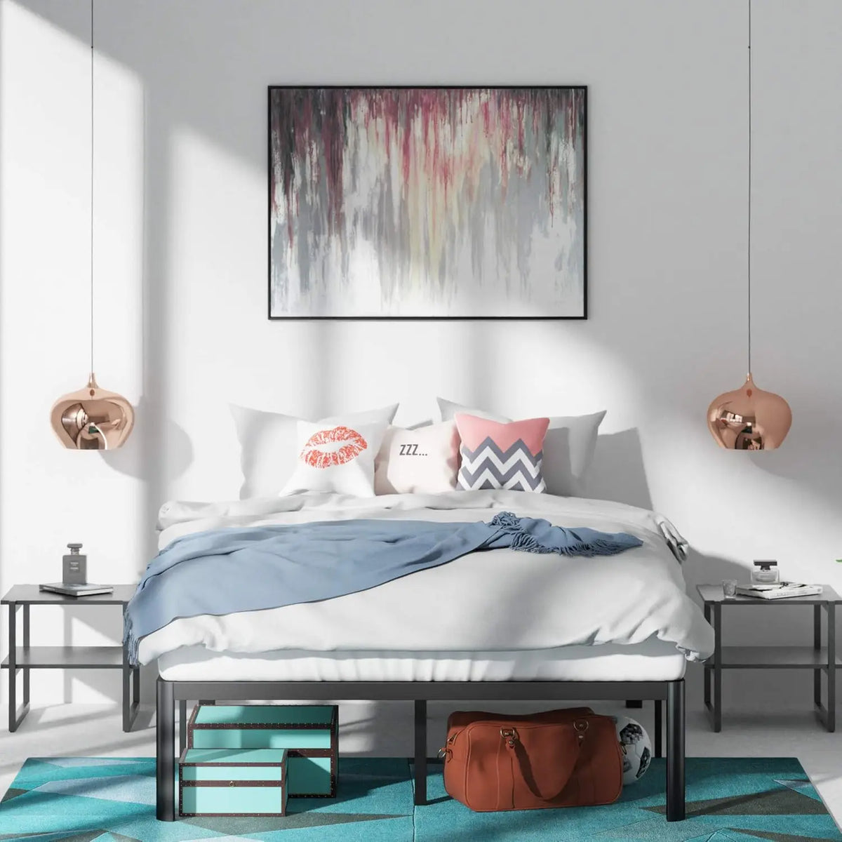 Metal ceiling with storage under bed 41 cm - view 6
