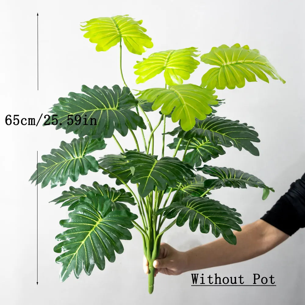 Large artificial plants monstera tropical palm for outdoor decoration - One / 2 Pieces