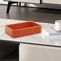 Multifunction leather organizer for office and home - Orange