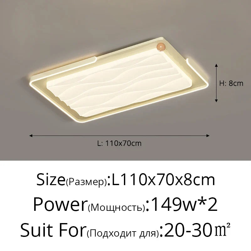 Modern creative ceiling lights for elegant interior decoration - A yellow / Feu tricolore